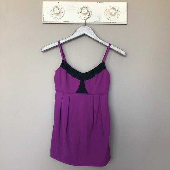Lululemon Athletica Purple and Black Spaghetti Strap Tank Top Size 6 - Picture 4 of 7
